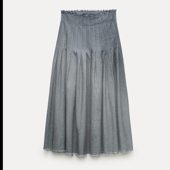 ZARA PLEATED MIDI SKIRT - Picture 4 of 8